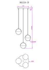 Подвесная люстра MyFar Loreen MR2220-3P