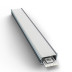 Профиль накладной с рассеивателем серебро 2м. Apeyron 08-10