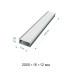 Профиль накладной с рассеивателем серебро 2м. Apeyron 08-10