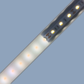 Профиль накладной с рассеивателем серебро 2м. Apeyron 08-10