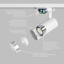 Трековый светодиодный светильник DENKIRS SOLID KOPER DK6452-WH