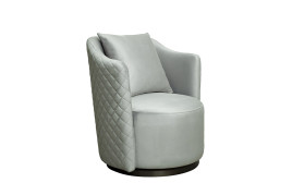 Кресло Verona вращающееся серый шеннил/бронза