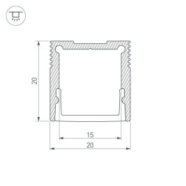 Профиль Arlight SL-SLIM20-H20-2000 ANOD 023722