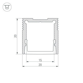 Профиль Arlight SL-SLIM20-H20-2000 ANOD 023722