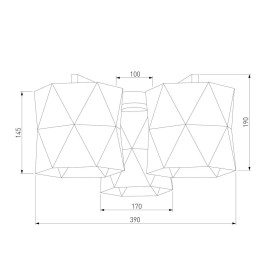 Потолочная люстра TK Lighting 1042 Siro Black Gold