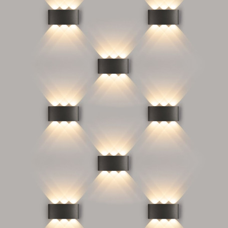 Уличный настенный светодиодный светильник Elektrostandard 1551 Techno Led черный a049671