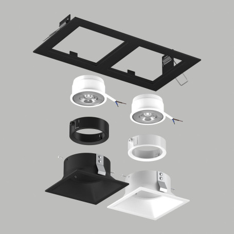 Комплект со светильником Lightstar Domino Quadro (214527+214506+214507+214006+214007) D5270607WBMOD