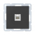 Розетка LK Studio компьютерная RJ-45 кат. 5е с накладкой (черный бархат) LK60 866108-1