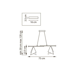 Люстра подвесная Cone GW Lightstar 757046