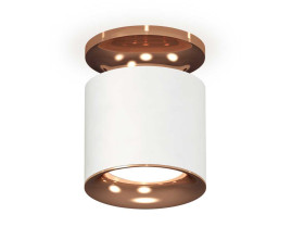 Комплект накладного светильника Ambrella light Techno Spot XS7401142 SWH/PPG белый песок/золото розовое полированное (N7930, C7401, N7015)