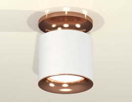 Комплект накладного светильника Ambrella light Techno Spot XS7401142 SWH/PPG белый песок/золото розовое полированное (N7930, C7401, N7015)
