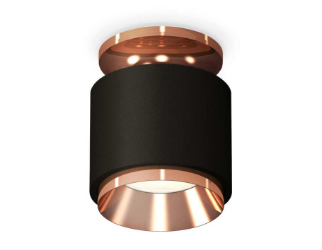 Комплект накладного светильника Ambrella light Techno Spot XS7511140 SBK/PPG черный песок/золото розовое полированное (N7930, C7511, N7035)