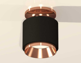 Комплект накладного светильника Ambrella light Techno Spot XS7511140 SBK/PPG черный песок/золото розовое полированное (N7930, C7511, N7035)