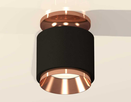 Комплект накладного светильника Ambrella light Techno Spot XS7511140 SBK/PPG черный песок/золото розовое полированное (N7930, C7511, N7035)