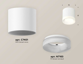 Комплект потолочного светильника Ambrella light Techno Spot XS (C7401, N7165) XS7401044