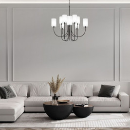 Подвесная люстра Eurosvet Abbey 60164/10 черный Smart