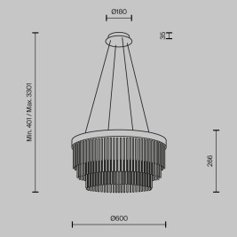 Подвесной светильник Maytoni MOD486PL-L38BSK