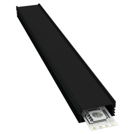 Профиль накладной с рассеивателем черный 2м. Apeyron 08-10-Ч