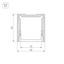 Профиль Arlight SL-SLIM20-H20-3000 ANOD 036038