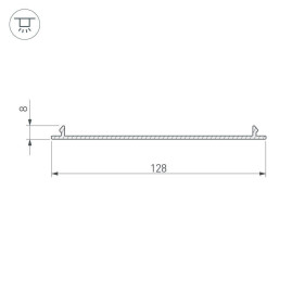 Профиль Arlight-верх TOP-LINIA140-С-2000 ANOD 016985