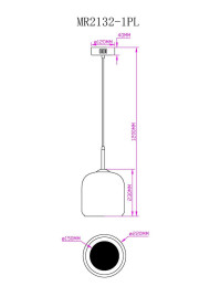 Подвесной светодиодный светильник MyFar Charlie MR2132-1PL
