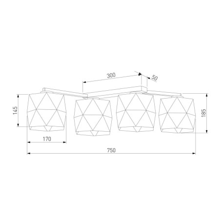Потолочная люстра TK Lighting 1043 Siro Black Gold