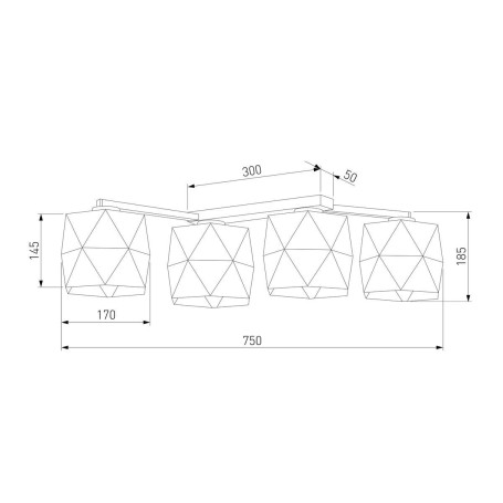 Потолочная люстра TK Lighting 1043 Siro Black Gold