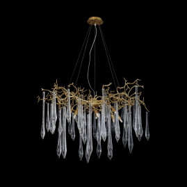 Подвесная люстра Crystal Lux Reina SP8 D1000 Gold Pearl