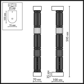 Настенный светильник Odeon Light Collier L-Vision 5455/18WL