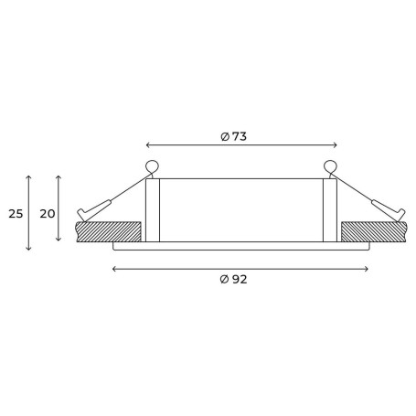 Точечный встраиваемый светильник Hesby Lighting Breeze HSBL_0174