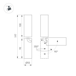 Светодиодный спот Arlight SP-Nuance-Surface-Flap-R35-7W Warm3000 049911