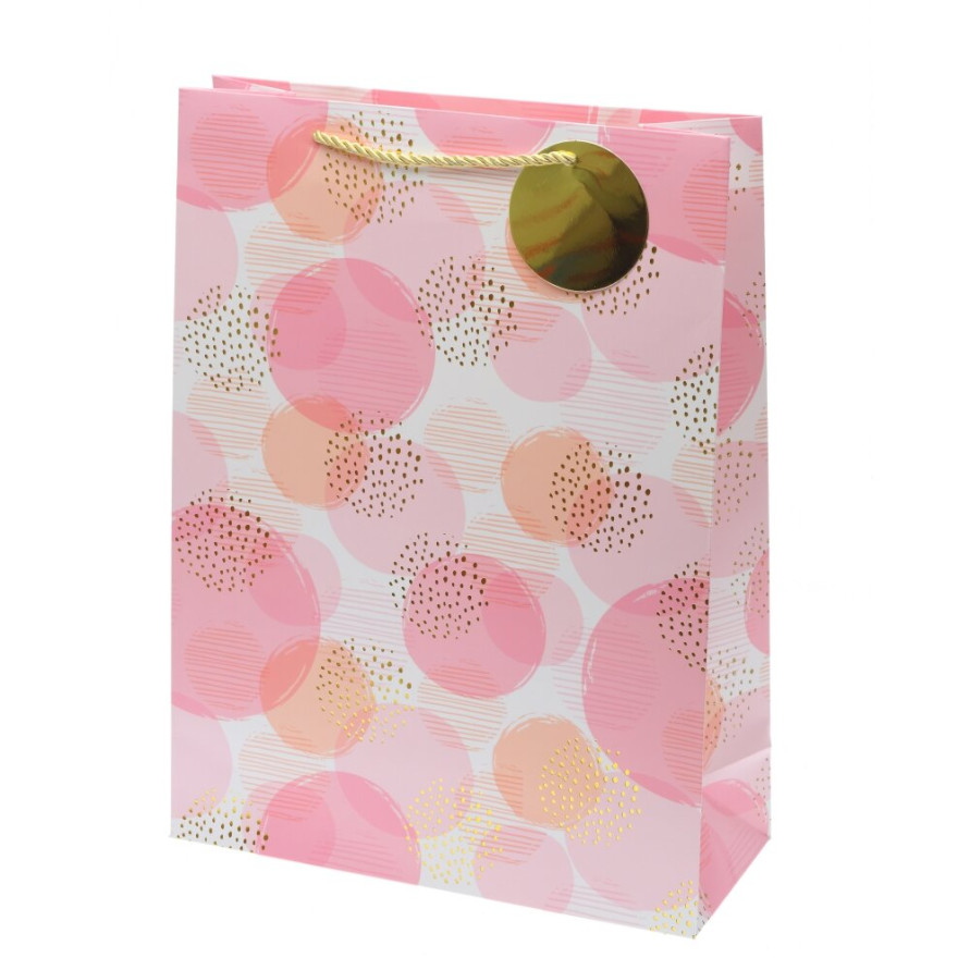 Пакет подарочный L (бумага 210г/м2, блок 12шт), L30 W12 H40 см, 4в.