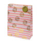 Пакет подарочный L (бумага 210г/м2, блок 12шт), L30 W12 H40 см, 4в.