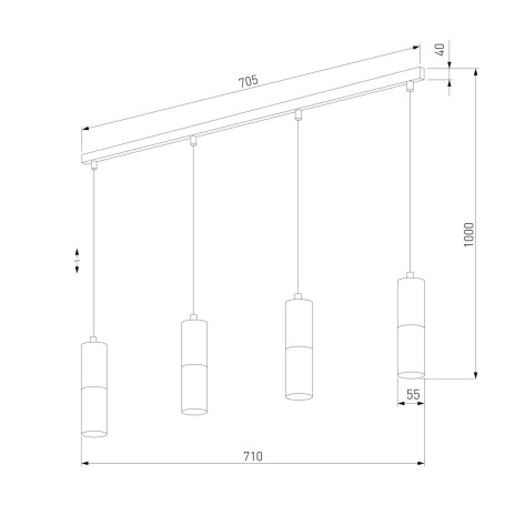 Подвесной светильник TK Lighting 4367 Elit Black