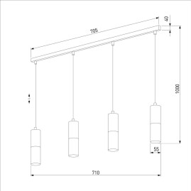 Подвесной светильник TK Lighting 4367 Elit Black