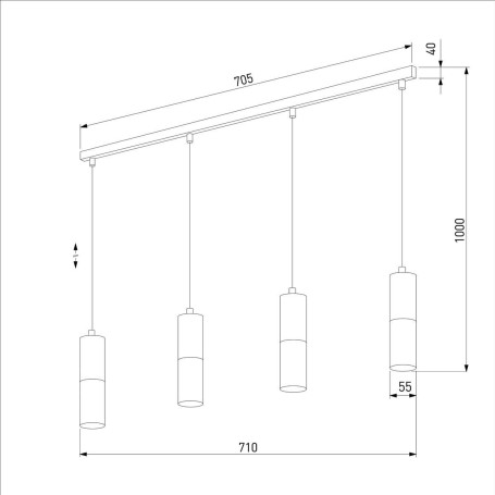 Подвесной светильник TK Lighting 4367 Elit Black
