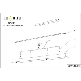 Потолочное основание Mantra Modular Light Florones 9379