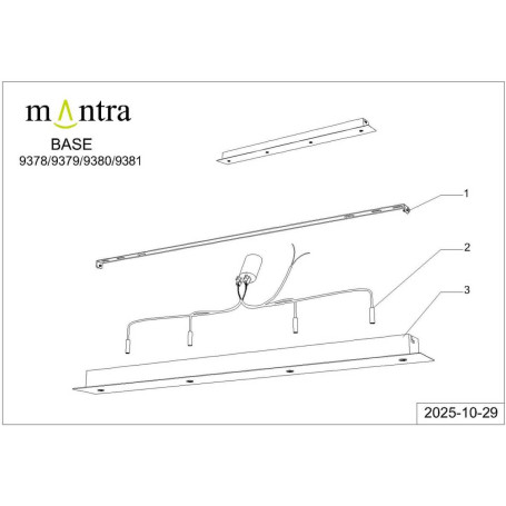 Потолочное основание Mantra Modular Light Florones 9379