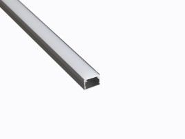 Профиль накладной LEDS POWER СПН1712 алюм. черный с призм.рассеивателем 2м 008448