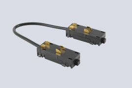 Соединитель питания угловой для накладного шинопровода Crystal Lux CLT 0.205 04 BL