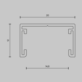 Шинопровод накладной Maytoni Technical Busbar trunkings Basity TRX172-113B