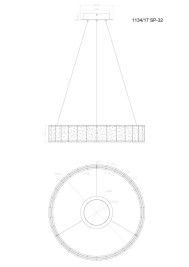 Подвесной светодиодный светильник Divinare Teresa 1134/17 SP-32