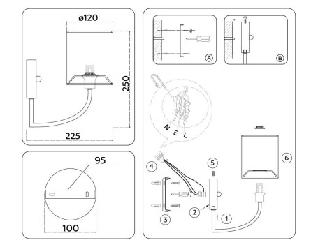 Бра Ambrella Light High Light Classic LH71275