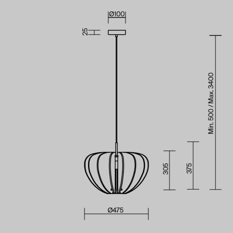 Подвесной светильник Maytoni Modern Cambio MOD398PL-01S