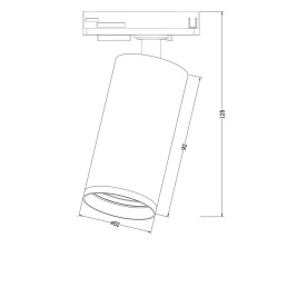 Трековый светильник Maytoni Track Lamps TR020-1-GU10-B