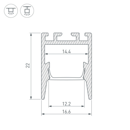 Профиль Arlight PDS-ZM-Comfy-2000 Anod 032855