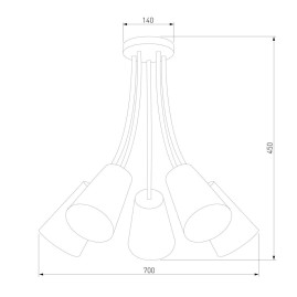 Потолочная люстра TK Lighting 1712 Wire Kids