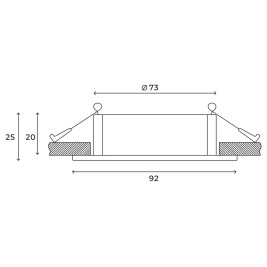 Точечный встраиваемый светильник Hesby Lighting Breeze HSBL_0176