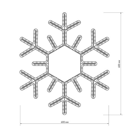 Светодиодная фигура Ardecoled ARD-Snowflake-M5-600x600-360LED White 025308