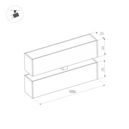 Трековый светодиодный светильник Arlight Mag-Flat-Fold-25-S1004-30W Warm3000 034242